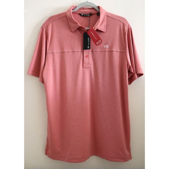 Travis Mathew 1MK2068 Men's Sz M Heather Cardinal Player Special Golf Shirt - Picture 1 of 12